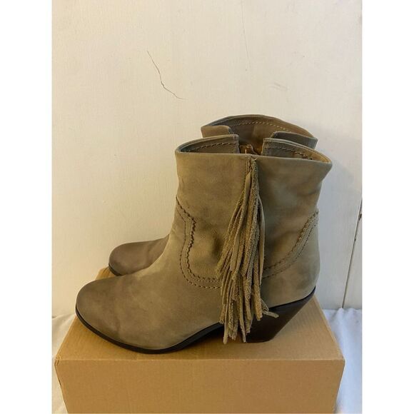 Sam Edelman ankle boots size 10 western fringe defect - Picture 1 of 12
